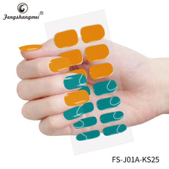 Wholesale Custom Design Semi Cured Gel Nail Sticker With UV Lamp Long Lasting
