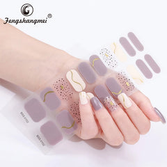 Manufacturer Uv/led Semi Cured Nail Stickers Gel Strips