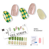 Semi Cured Gel Nail Sticker High Glossy Long Lasting Full Nail Polish Strips Gel Nail Polish Sticker Wraps