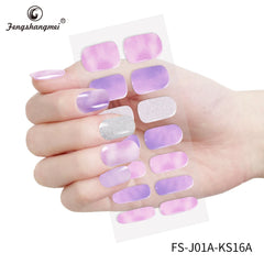 Wholesale Custom Design Semi Cured Gel Nail Sticker With UV Lamp Long Lasting