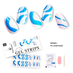 Semi Cured Gel Nail Sticker High Glossy Long Lasting Full Nail Polish Strips Gel Nail Polish Sticker Wraps