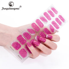 Manufacturer Uv/led Semi Cured Nail Stickers Gel Strips