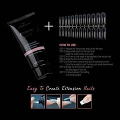 FSM Brand Salon False Nail Tips for Poedergel