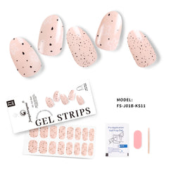 Semi Cured Gel Nail Sticker High Glossy Long Lasting Full Nail Polish Strips Gel Nail Polish Sticker Wraps